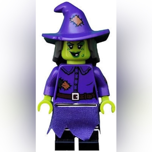 $2 WITCH BUILDING BLOCK FIGURE. NEW IN PLASTIC. $2 WITH ANY $10 ORDER OR MORE - Picture 3 of 16
